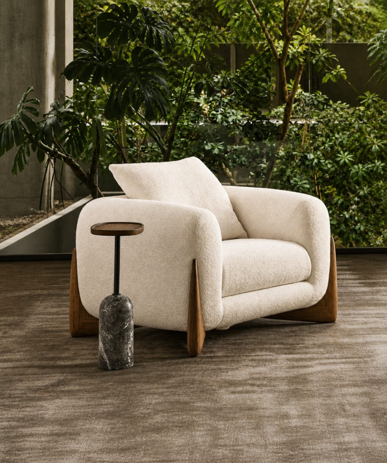 Stylish Sofa Chesterfield Design with Stylish Wooden Legs Bouncy Teddy Fabric Sofa for Bedroom, Living Room, Dining Room & Hallway- (1 Seater Beige)
