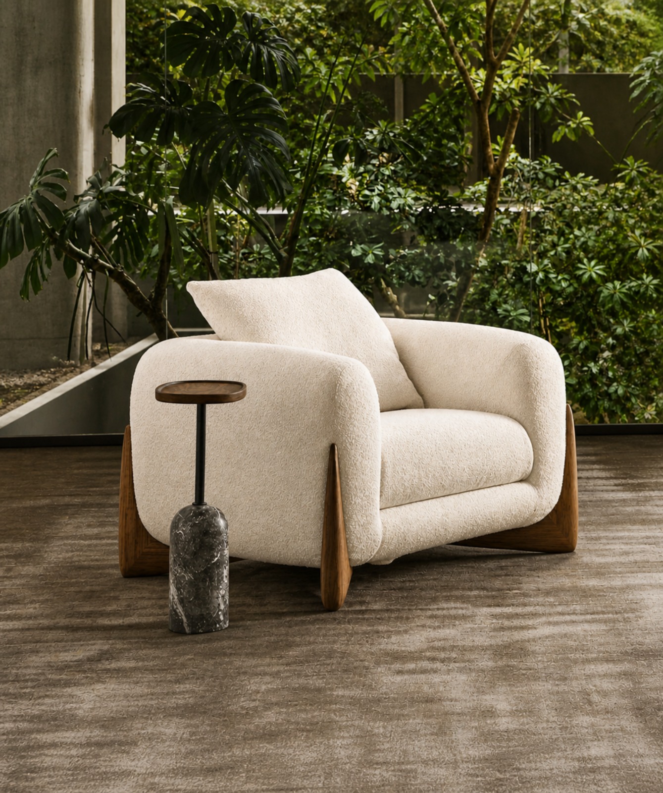 Stylish Sofa Chesterfield Design with Stylish Wooden Legs Bouncy Teddy Fabric Sofa for Bedroom, Living Room, Dining Room & Hallway- (1 Seater Beige)
